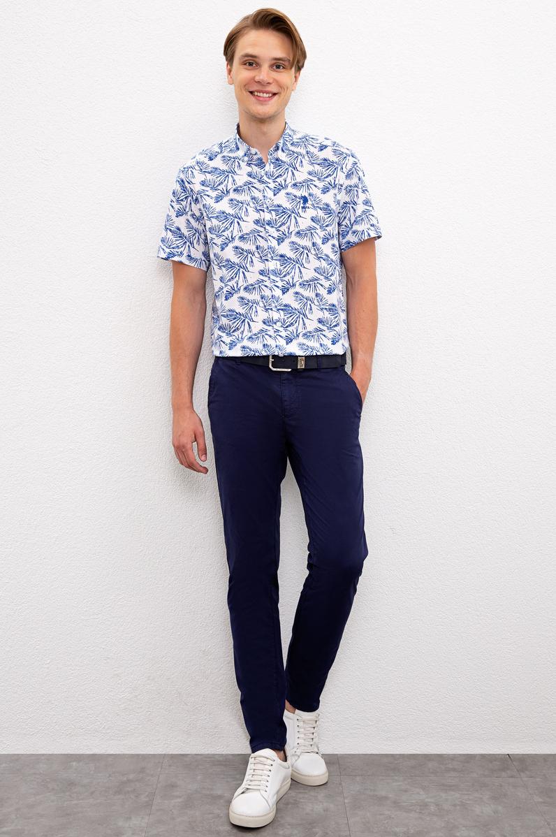 Erkek İndigo Kanvas Pantolon