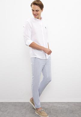 Erkek Açık Mavi Kanvas Pantolon - 50218323001