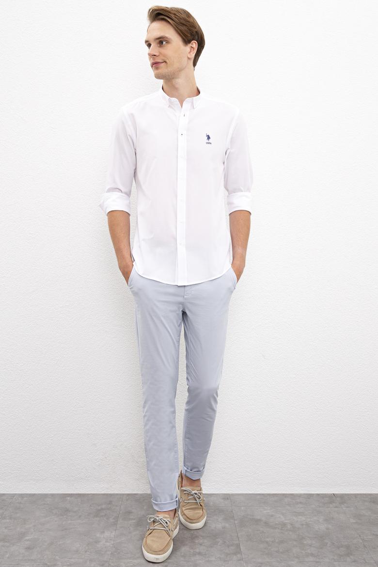 Erkek Açık Mavi Kanvas Pantolon