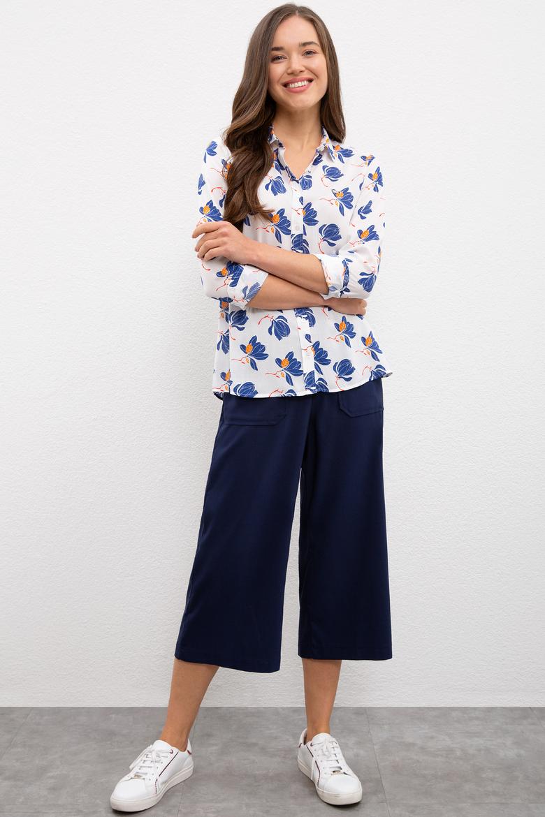 Kadın Lacivert Gömlek Uzunkol - 50219239010