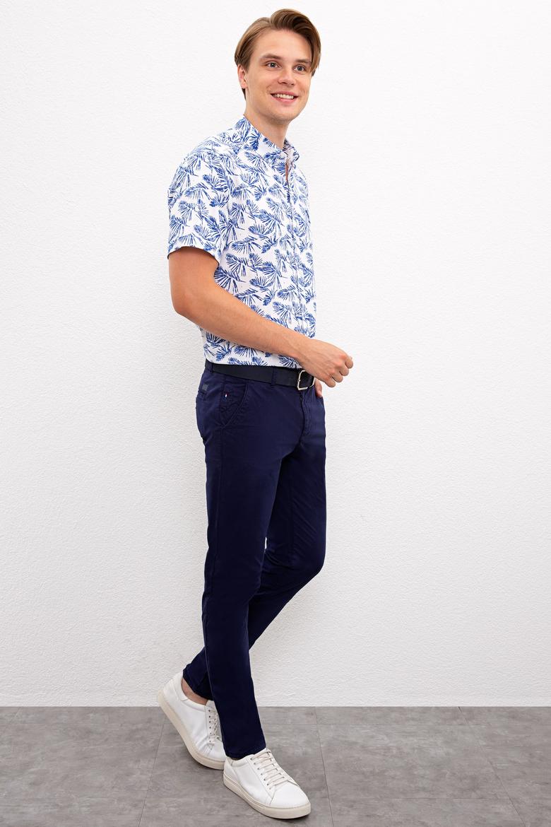 Erkek İndigo Kanvas Pantolon - 50218323040