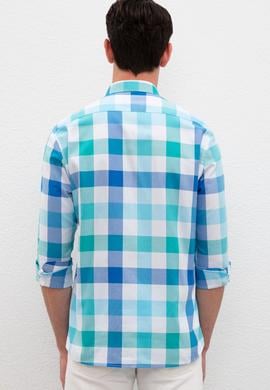 Erkek Yeşil Gömlek Uzunkol - 50219626011