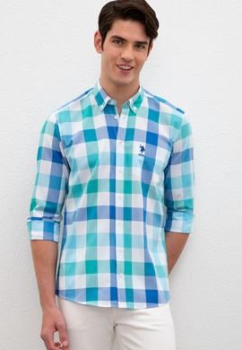Erkek Yeşil Gömlek Uzunkol - 50219626011