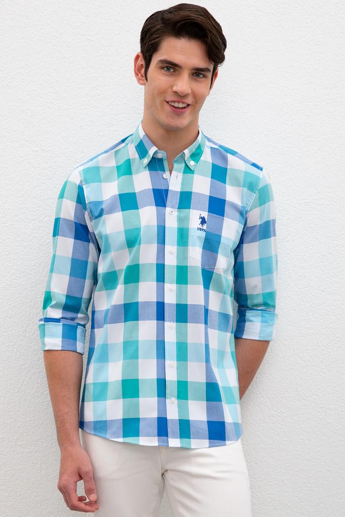 Erkek Yeşil Gömlek Uzunkol