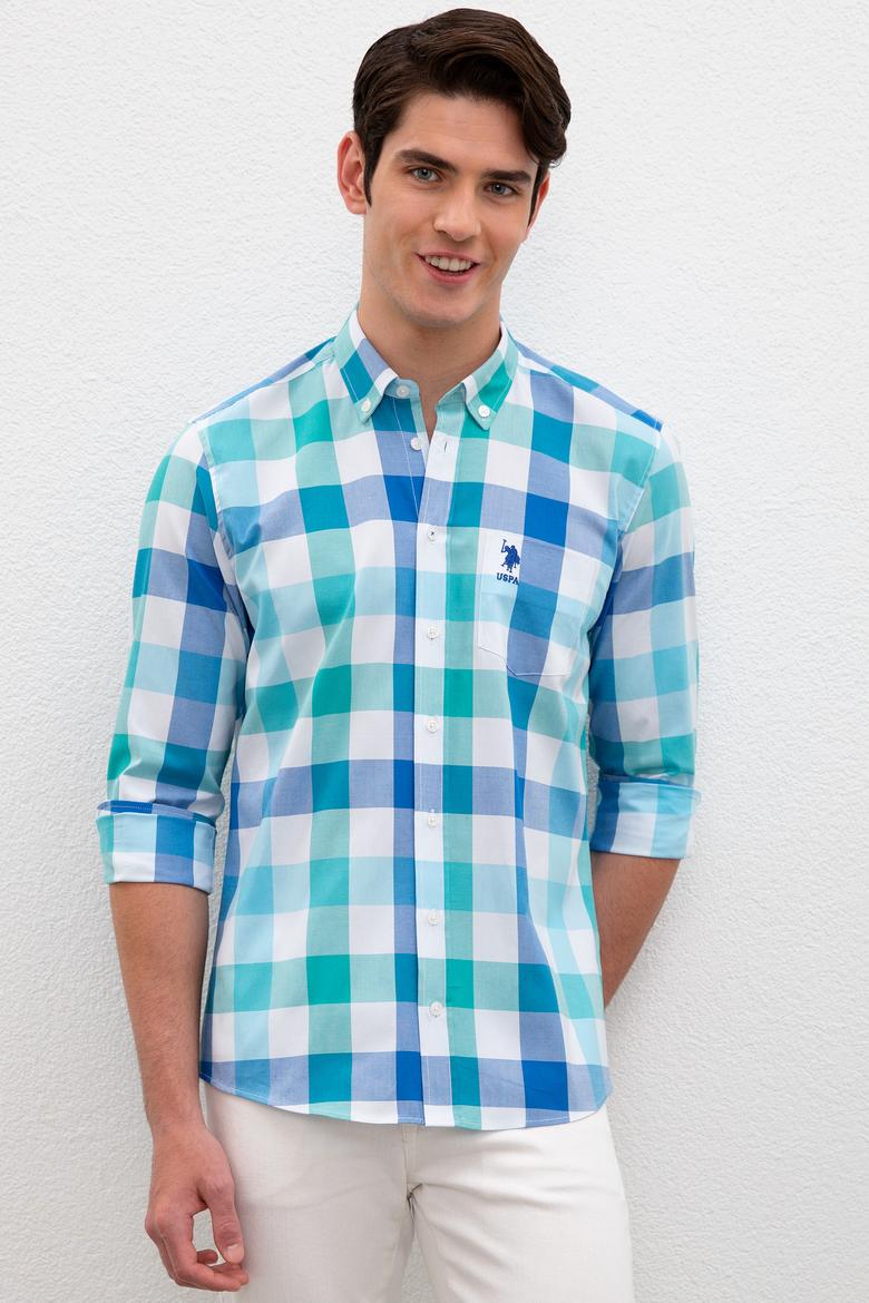 Erkek Yeşil Gömlek Uzunkol