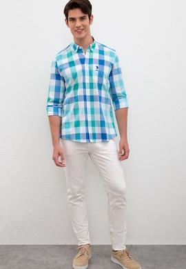 Erkek Yeşil Gömlek Uzunkol - 50219626011