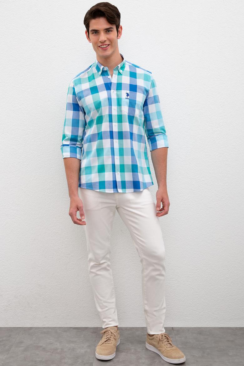 Erkek Yeşil Gömlek Uzunkol - 50219626011