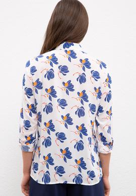 Kadın Lacivert Gömlek Uzunkol - 50219239010