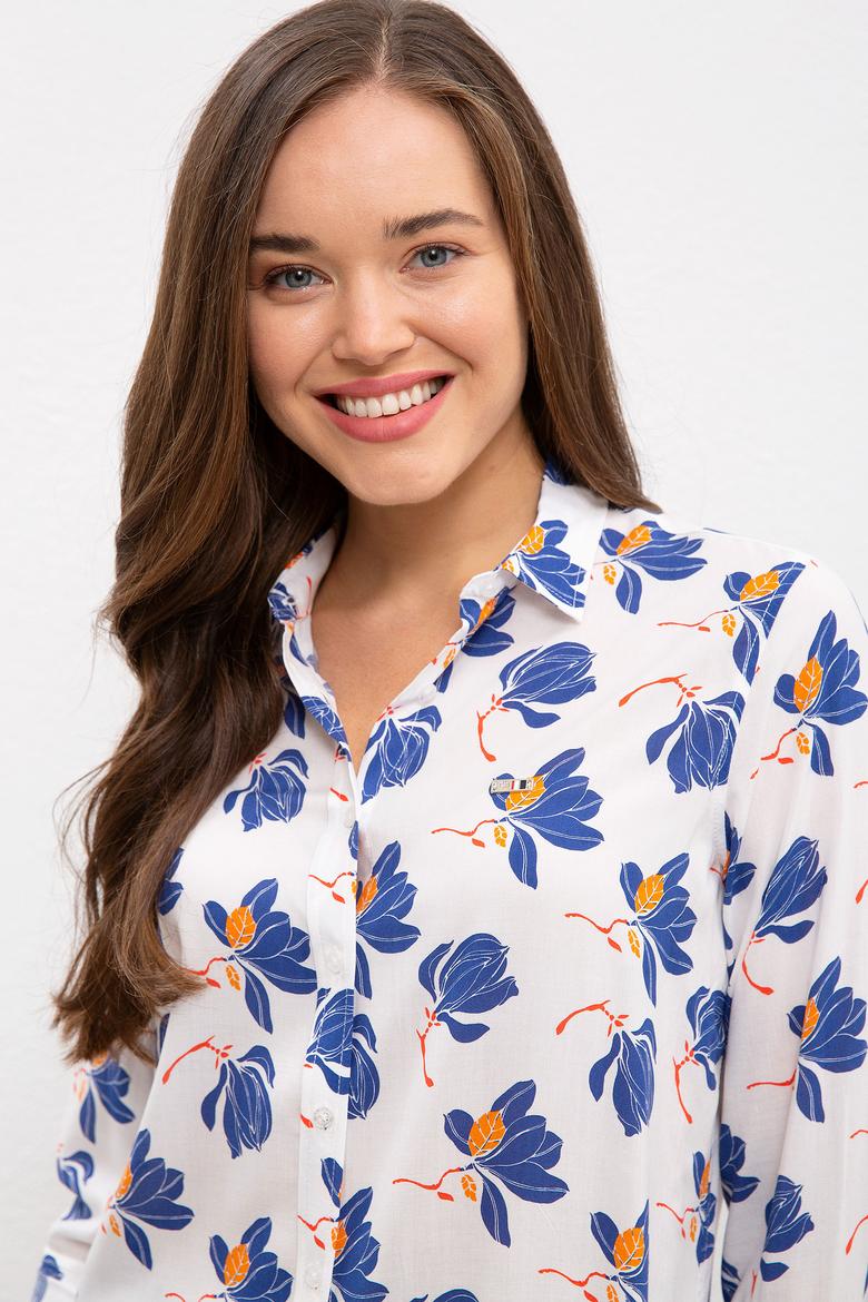 Kadın Lacivert Gömlek Uzunkol - 50219239010