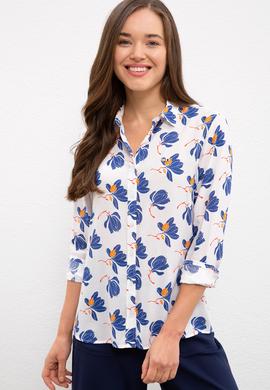 Kadın Lacivert Gömlek Uzunkol - 50219239010