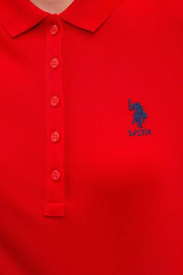 Kadın Kırmızı Polo Yaka Basic Tişört - 50220955015