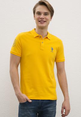 Erkek Koyu Sarı  Polo Yaka T-Shirt Basic - 50221070091
