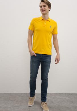 Erkek Koyu Sarı  Polo Yaka T-Shirt Basic - 50221070091