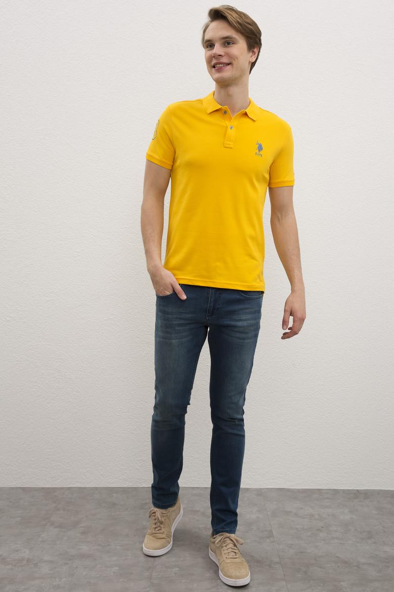 Erkek Koyu Sarı  Polo Yaka T-Shirt Basic - 50221070091