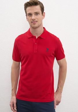 Erkek Kırmızı Basic Polo Yaka Tişört - 50231513158