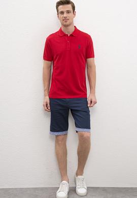 Erkek Kırmızı Basic Polo Yaka Tişört - 50231513158