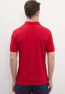 Erkek Kırmızı Basic Polo Yaka Tişört - 50231513158