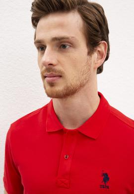 Erkek Kırmızı Basic Polo Yaka Tişört - 50222632048