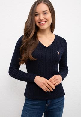 Kadın Lacivert Basic Kazak - 50224708004