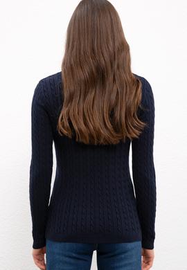 Kadın Lacivert Basic Kazak - 50224708004