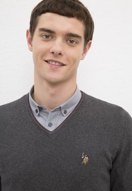 Erkek Antrasit Basic Kazak - 50224747019