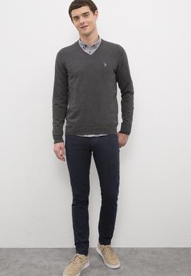 Erkek Antrasit Basic Kazak - 50224747019