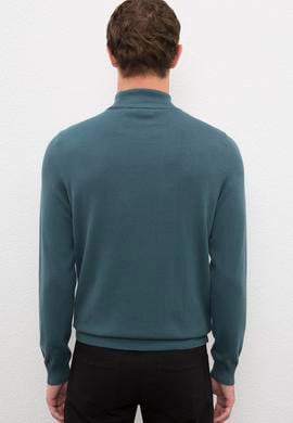 Erkek Petrol Balıkçı Yaka Triko Kazak Basic - 50224889051