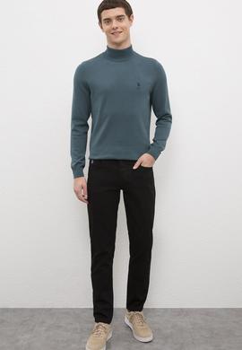 Erkek Petrol Balıkçı Yaka Triko Kazak Basic - 50224889051