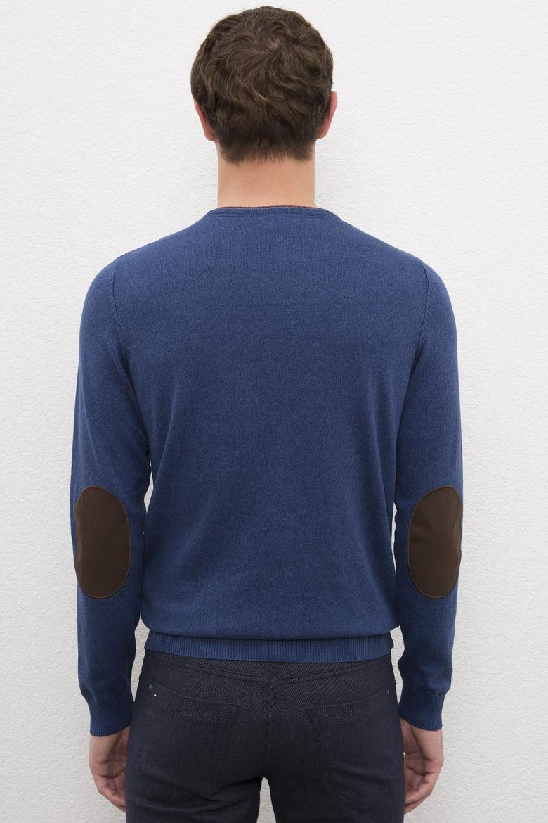 Erkek İndigo Basic Kazak - 50224747055