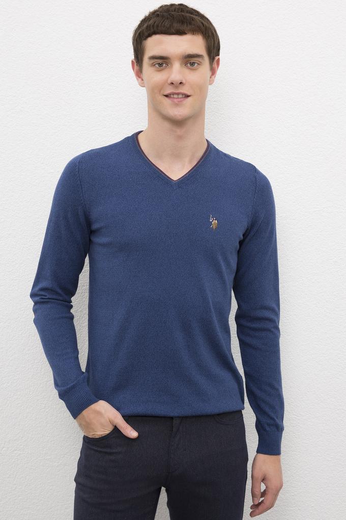 Erkek İndigo Basic Kazak