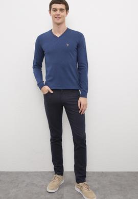 Erkek İndigo Basic Kazak - 50224747055