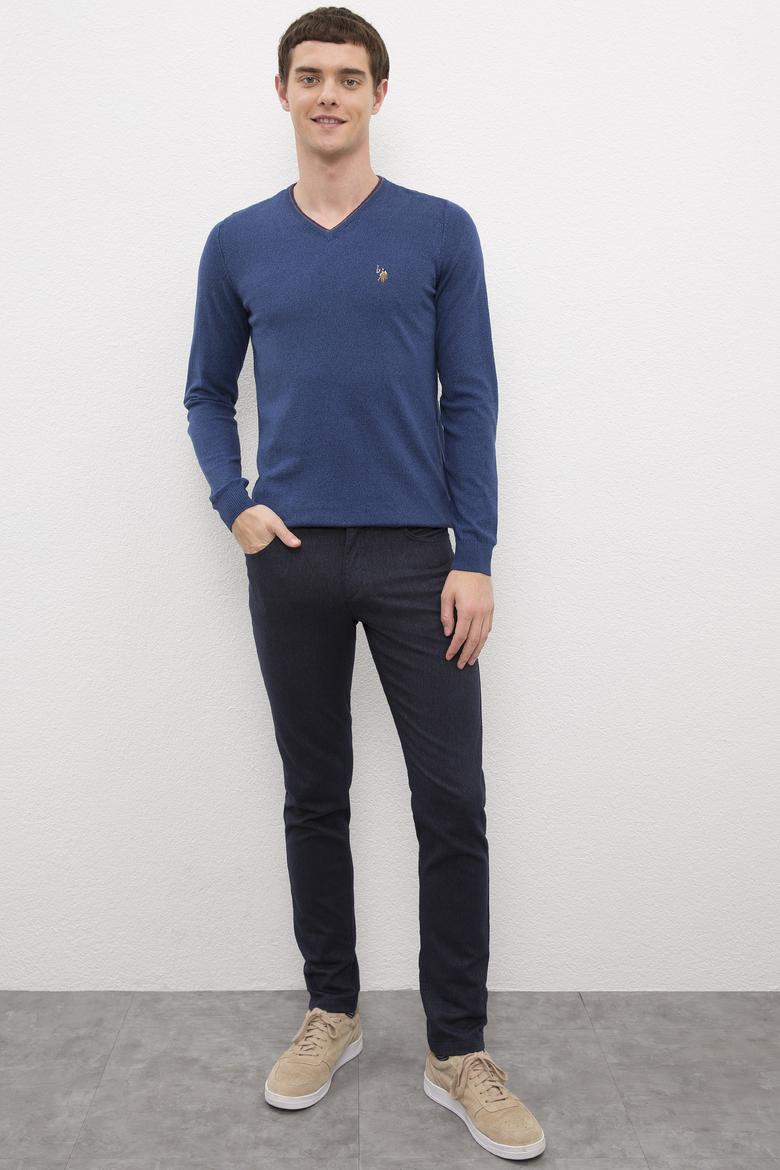 Erkek İndigo Basic Kazak - 50224747055