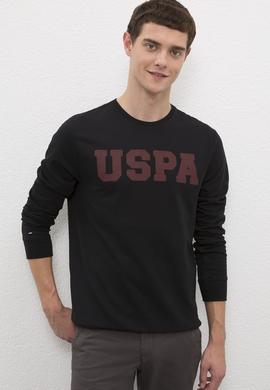 Erkek Siyah Bisiklet Yaka Sweatshirt Basic - 50225478044