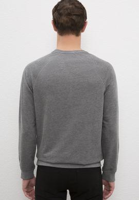 Erkek Antrasit Melanj Basic Sweatshirt - 50225343055