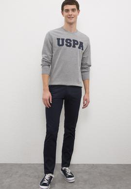 Erkek Gri Melanj Basic Sweatshirt - 50225478034