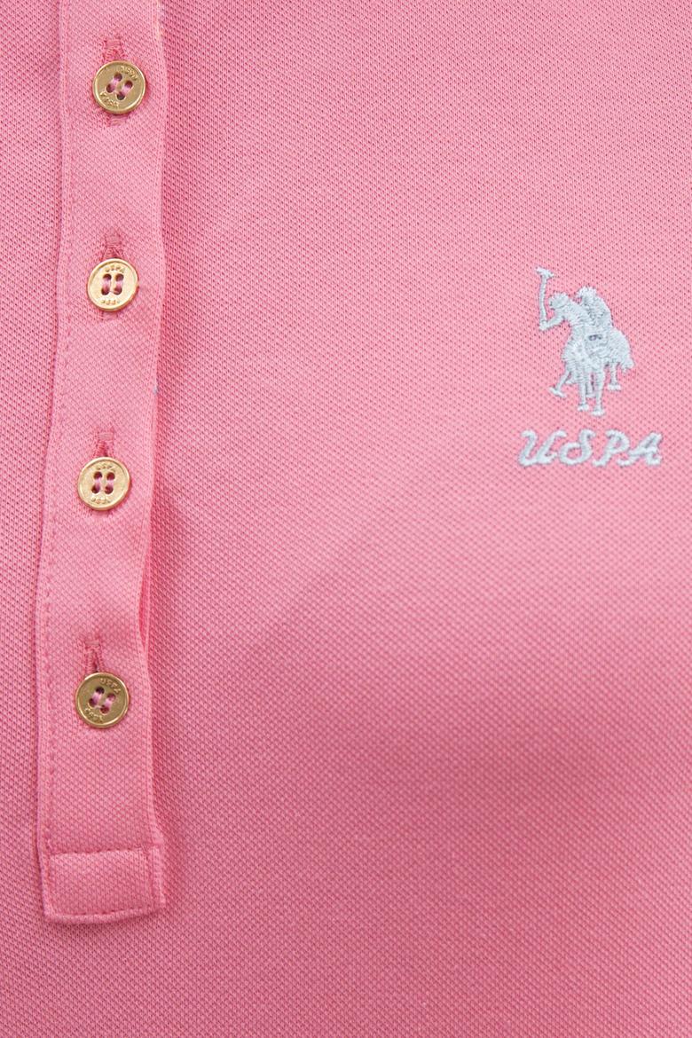 Kadın Pembe Basic Polo Yaka Tişört - 50217591138