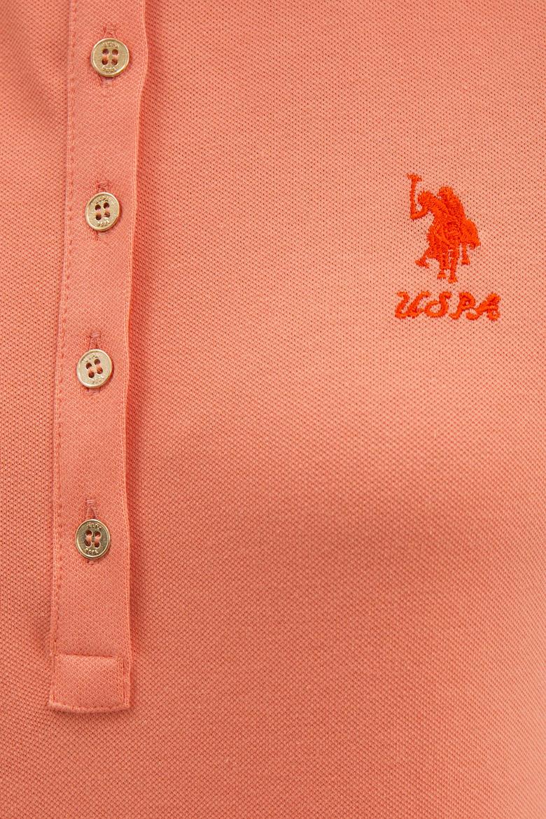 Kadın Somon Basic Polo Yaka Tişört - 50217591130