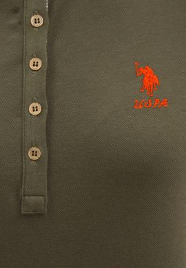 Kadın Koyu Haki Basic Polo Yaka Tişört - 50217591019