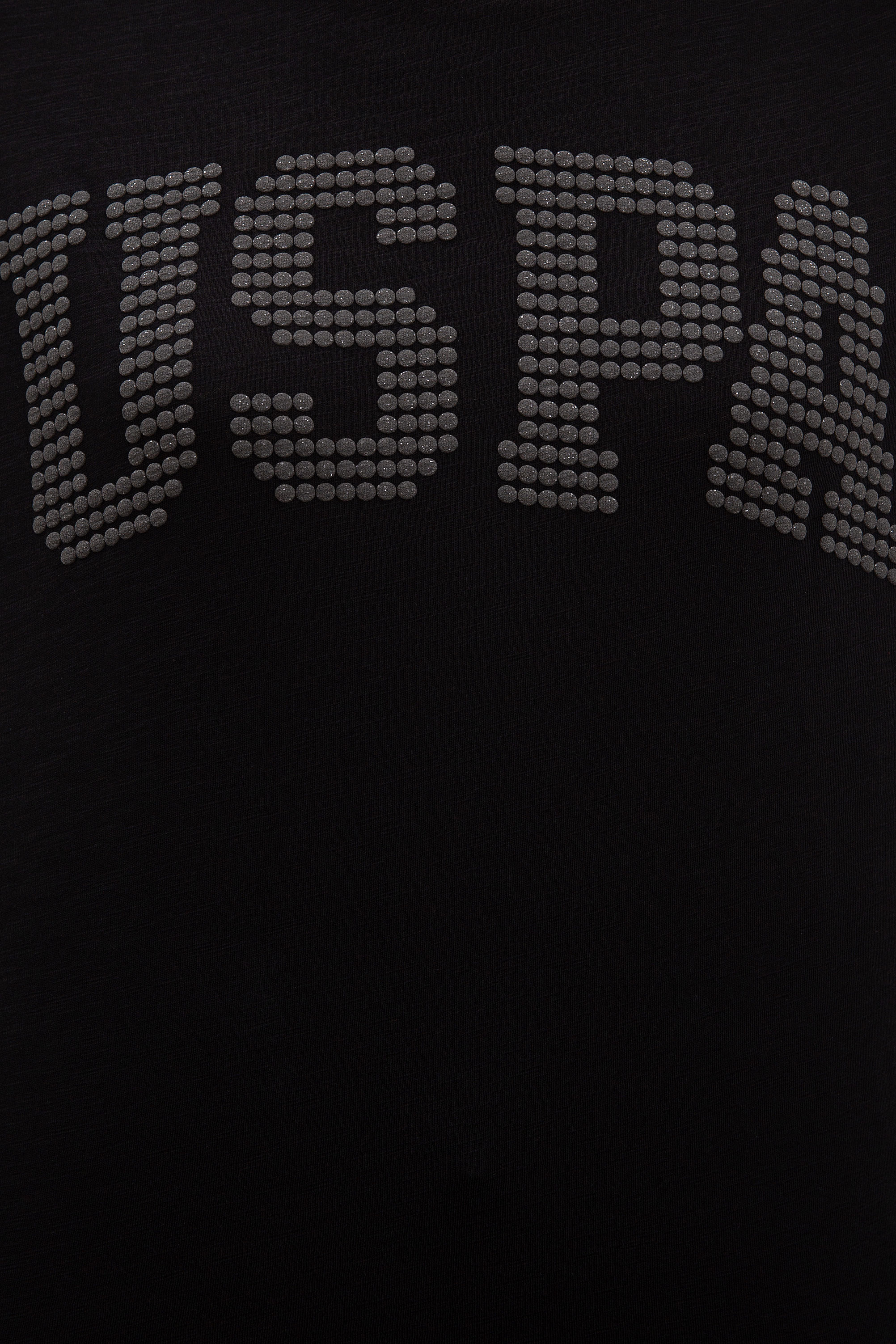 Kadın Siyah Bisiklet Yaka T-Shirt - Image 4
