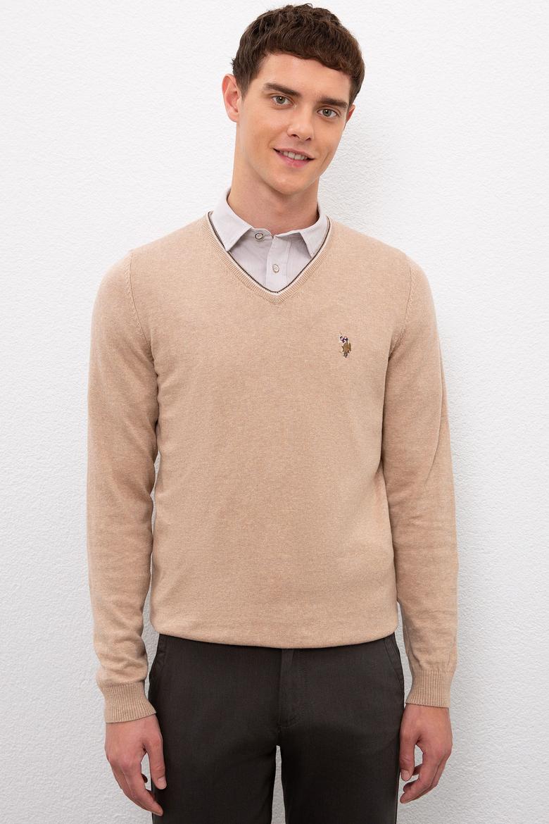 Erkek Camel Melanj Basic Kazak