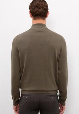 Erkek Koyu Haki Melanj Basic Kazak - 50224889063