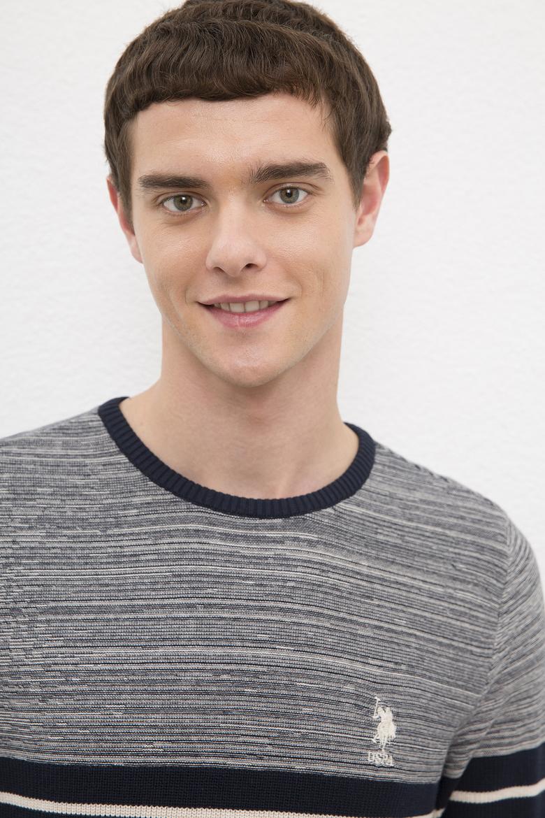 Erkek Krem Bisiklet Yaka Triko Kazak - 50223880012