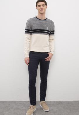 Erkek Krem Bisiklet Yaka Triko Kazak - 50223880012