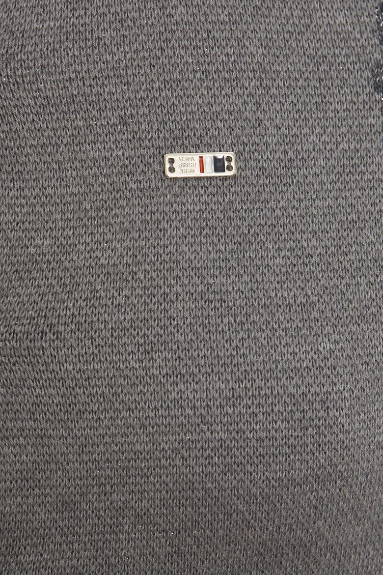 Kadın Gri Triko Panço - 50206887004