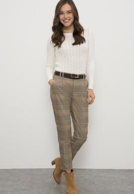 Kadın Beyaz Triko Kazak - 50225219044