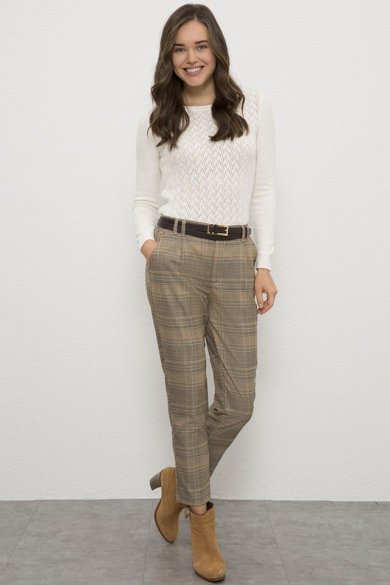 Kadın Beyaz Triko Kazak - 50225219044