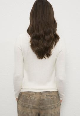 Kadın Beyaz Triko Kazak - 50225219044