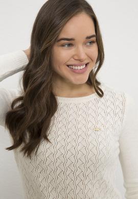 Kadın Beyaz Triko Kazak - 50225219044