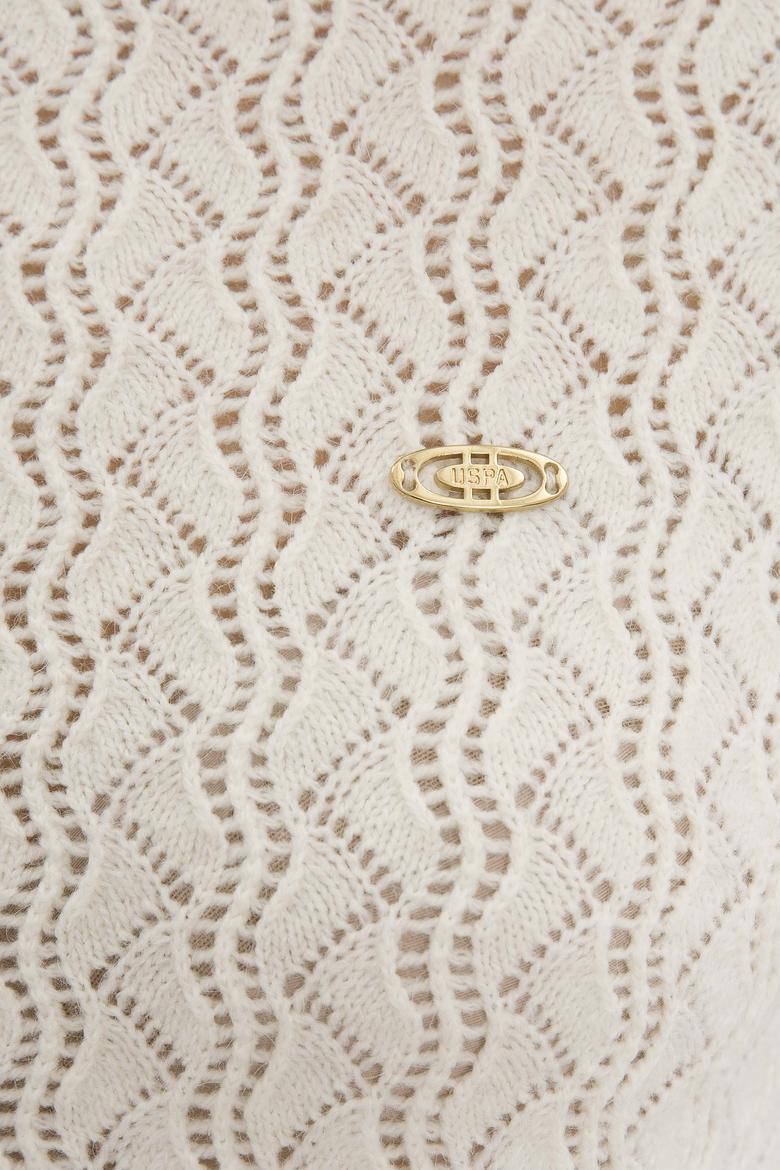 Kadın Beyaz Triko Kazak - 50225219044