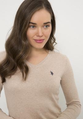 Kadın Beyaz Triko Kazak Basic - 50226698029